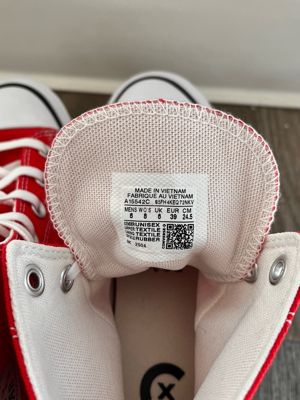 Converse Red High Top Platform Sneakers - Picture 4 of 4